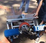 Robot Throws Flying Discs at the Maker Faire